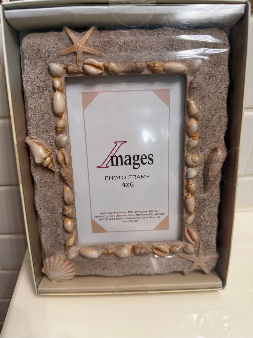 Sand and Shell 4x6 Photo Frame - Beige